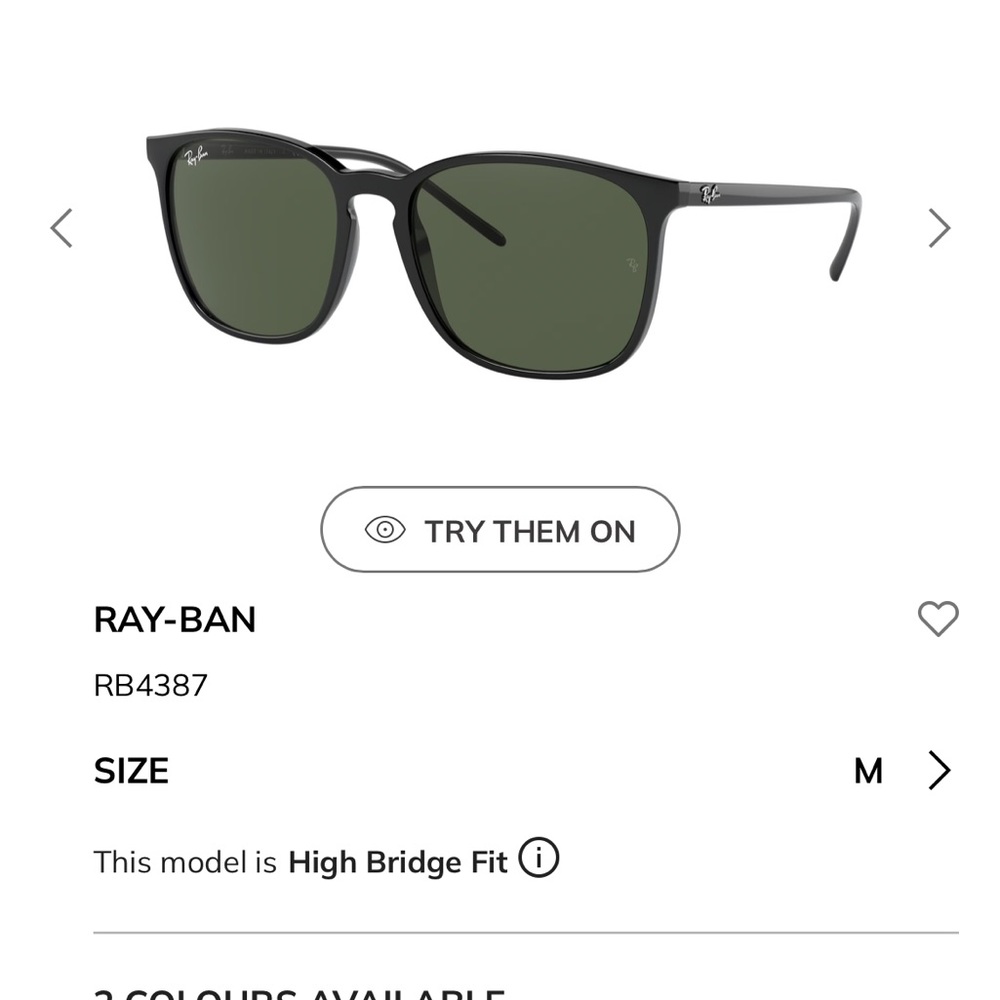 Black rayban sunglasses